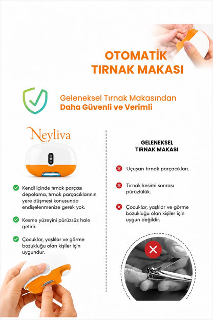 Neyliva Otomatik Şarjlı Tırnak Makası