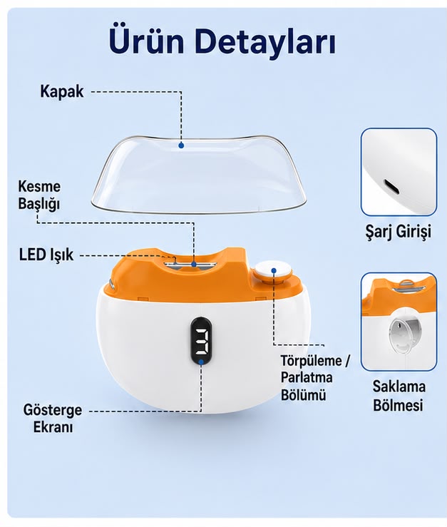 Neyliva Otomatik Şarjlı Tırnak Makası